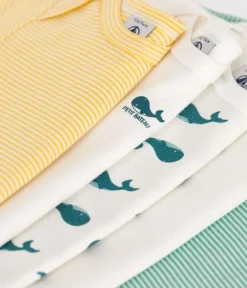 Petit Bateau Bodys*5er-Set kurzärmelige Baby-Bodys aus Baumwolle mit Wal-Motiv variante 1