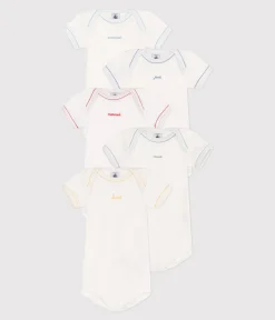 Petit Bateau Bodys*5er-Set kurzärmelige Baby-Bodys aus Baumwolle mit Wochentagen variante 1