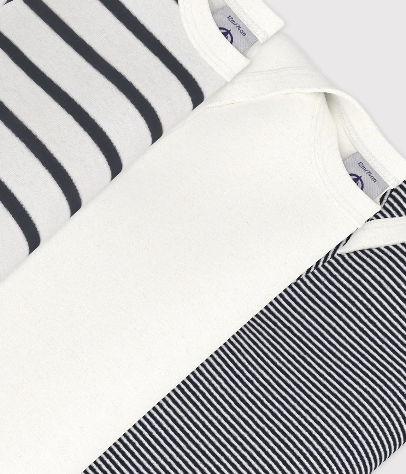Petit Bateau Bodys*3er-Set kurzärmelige Baby-Bodys variante 1