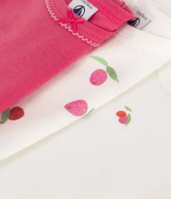 Petit Bateau Bodys*3er-Set kurzärmelige Baby-Bodys aus Baumwolle mit Blumenmuster variante 1