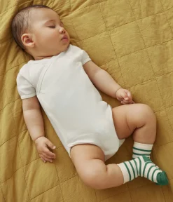 Petit Bateau Bodys|Newborn*3ER-SET KURZÄRMELIGE BABY-WICKELBODYS AUS BAUMWOLLE MIT STREIFEN variante 1