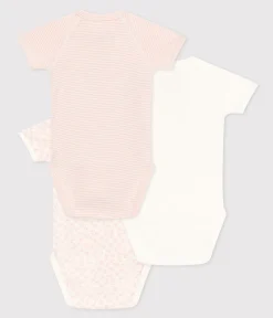 Petit Bateau Bodys|Newborn*3er-Set Kurzärmelige Baby-Wickelbodys aus Baumwolle variante 2