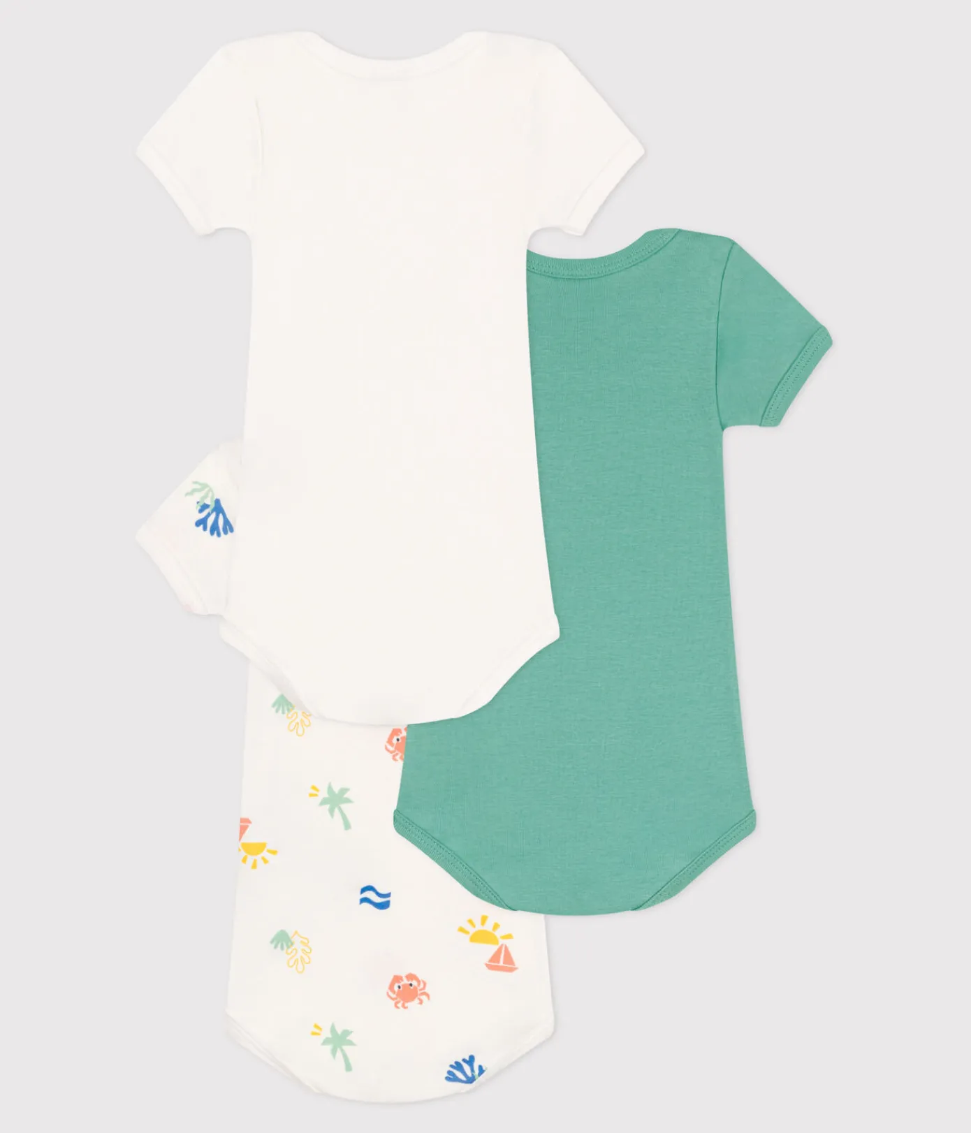 Petit Bateau Bodys*3er-Set kurzärmelige Bodys aus bedruckter Baumwolle für Babys variante 1