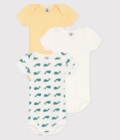 Petit Bateau Bodys*3er-Set kurzärmelige Bodys aus Baumwolle mit Wal-Motiven variante 1