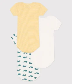 Petit Bateau Bodys*3er-Set kurzärmelige Bodys aus Baumwolle mit Wal-Motiven variante 1