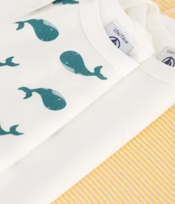 Petit Bateau Bodys*3er-Set kurzärmelige Bodys aus Baumwolle mit Wal-Motiven variante 1