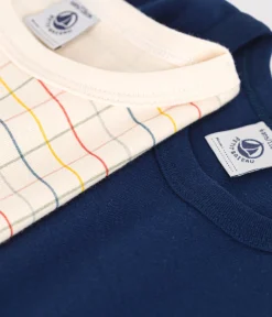 Petit Bateau Unterhemden, Tanktops|T-Shirts, Poloshirts, Hemden*2er-Set kurzärmelige Kinder-T-Shirts aus Baumwolle variante 1