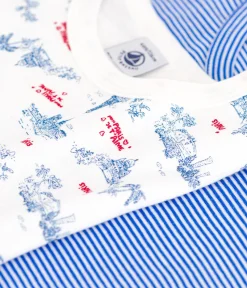 Petit Bateau Unterhemden, Tanktops|T-Shirts, Poloshirts, Hemden*2er-Set kurzärmelige Kinder-T-Shirts aus Baumwolle mit Paris-Motiv variante 1