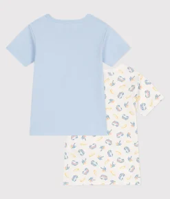 Petit Bateau T-Shirts, Poloshirts, Hemden|Unterhemden, Tanktops*2er-Set kurzärmelige Kinder-T-Shirts aus Baumwolle mit Minibus-Motiv variante 1