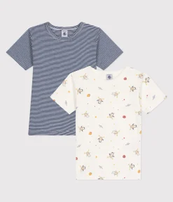 Petit Bateau Unterhemden, Tanktops|T-Shirts, Poloshirts, Hemden*2er-Set kurzärmelige Kinder-T-Shirts aus Baumwolle variante 1