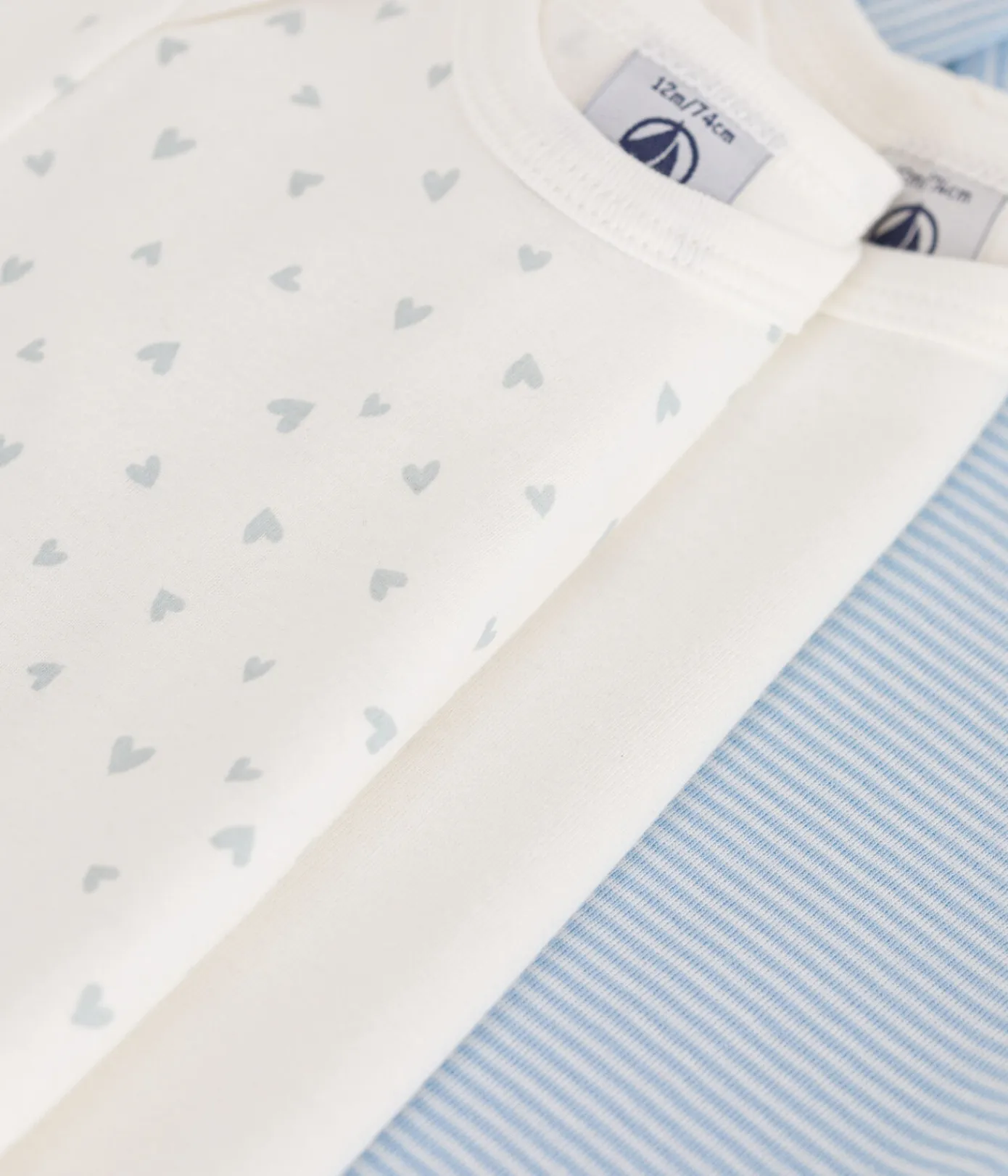 Petit Bateau Bodys*3er-Set kurzärmelige Strampler aus bedruckter Baumwolle variante 1