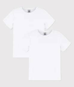 Petit Bateau Unterhemden, Tanktops|T-Shirts, Poloshirts, Hemden*2er-Set kurzärmelige weiße T-Shirts für Jungen variante 1
