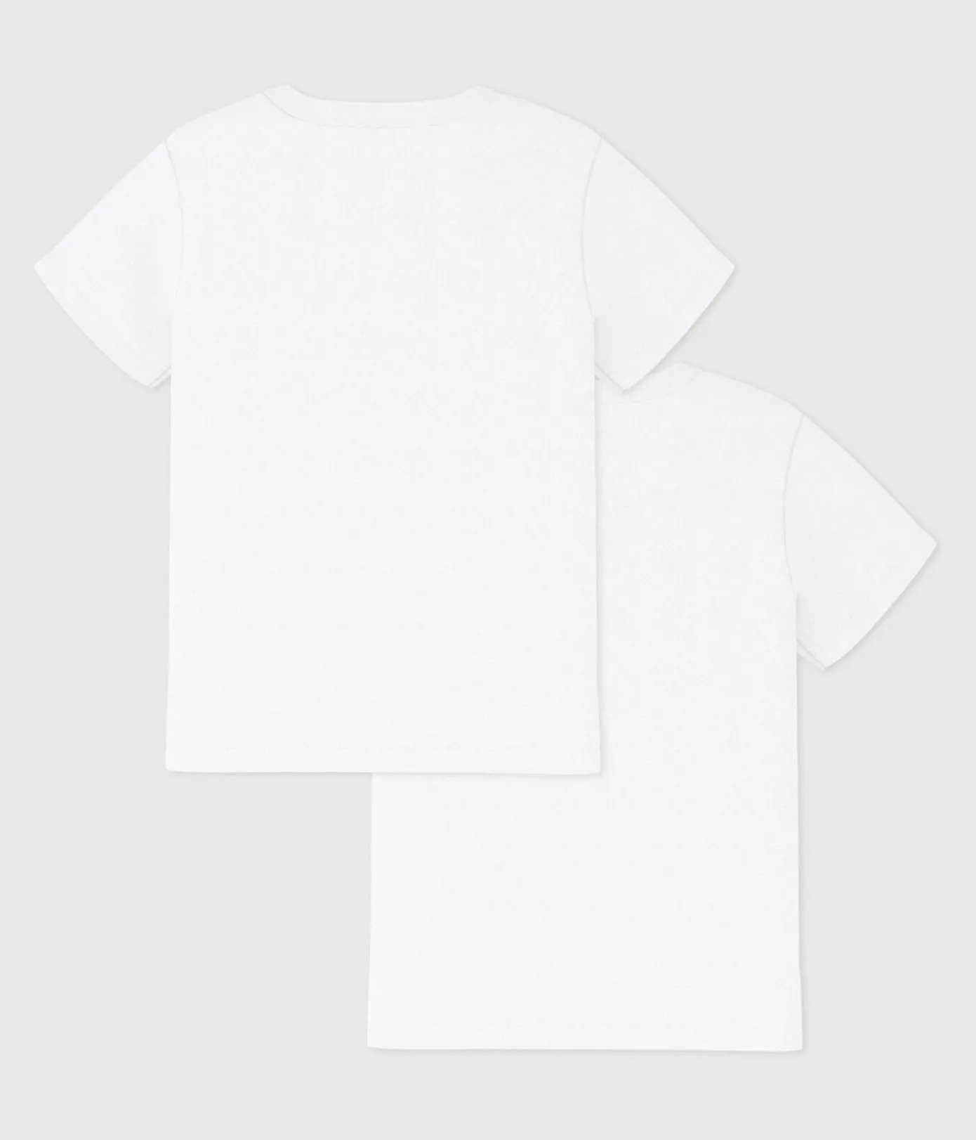 Petit Bateau Unterhemden, Tanktops|T-Shirts, Poloshirts, Hemden*2er-Set kurzärmelige weiße T-Shirts für Jungen variante 1