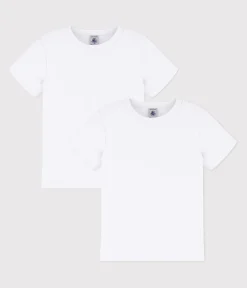 Petit Bateau Unterhemden, Tanktops|T-Shirts, Poloshirts, Hemden*2er-Set kurzärmelige weiße T-Shirts für Jungen variante 1