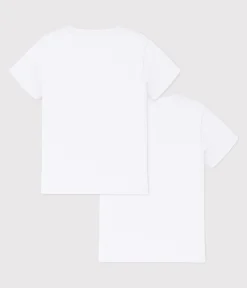 Petit Bateau Unterhemden, Tanktops|T-Shirts, Poloshirts, Hemden*2er-Set kurzärmelige weiße T-Shirts für Jungen variante 1