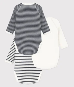 Petit Bateau Bodys|Newborn*3er-Set langärmelige Baby-Bodys für Neugeborene variante 1