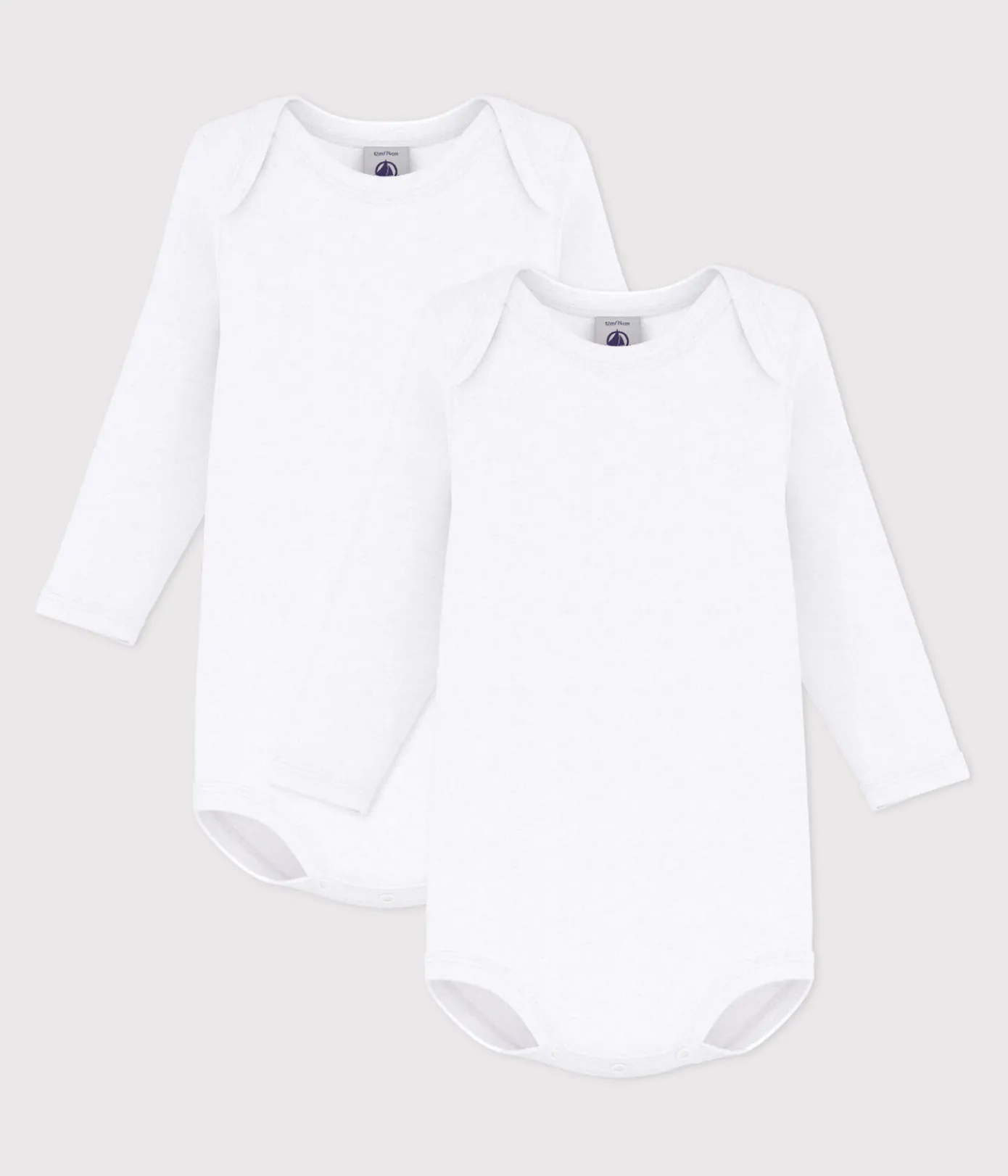 Petit Bateau Bodys*2er-Set langärmelige Baby-Bodys in Weiß variante 1