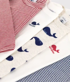 Petit Bateau Bodys*5er-Set langärmelige Baby-Bodys aus Baumwolle mit Walmotiv variante 1