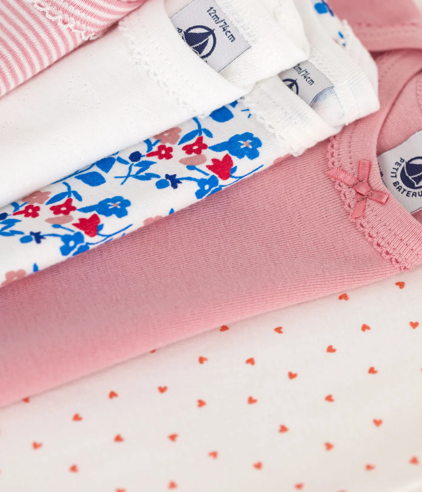 Petit Bateau Bodys*5er-Set langärmelige Baby-Bodys aus Baumwolle mit Blumenmotiv variante 1
