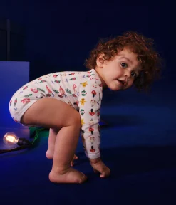 Petit Bateau Bodys*3er-Set langärmelige Bodys aus Baumwolle mit Weihnachts-Motiv für Babys. variante 1