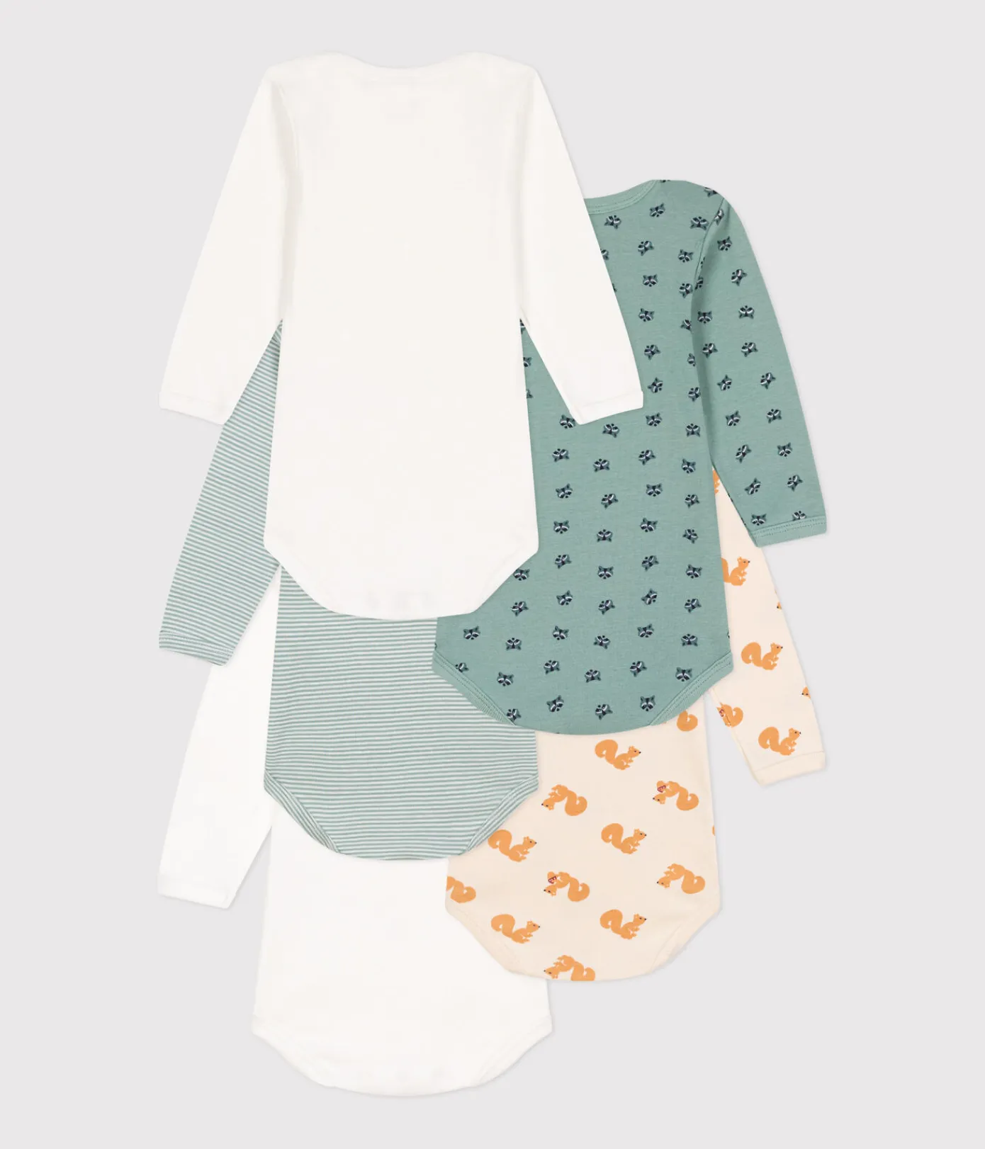 Petit Bateau Bodys*5er-Set langärmelige Bodys aus Baumwolle mit Tiermotiv für Babys variante 1