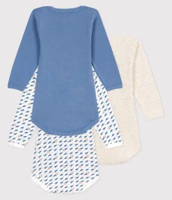Petit Bateau Bodys*3er-Set langärmelige Bodys aus Baumwolle mit Raketen-Motiv für Babys variante 1