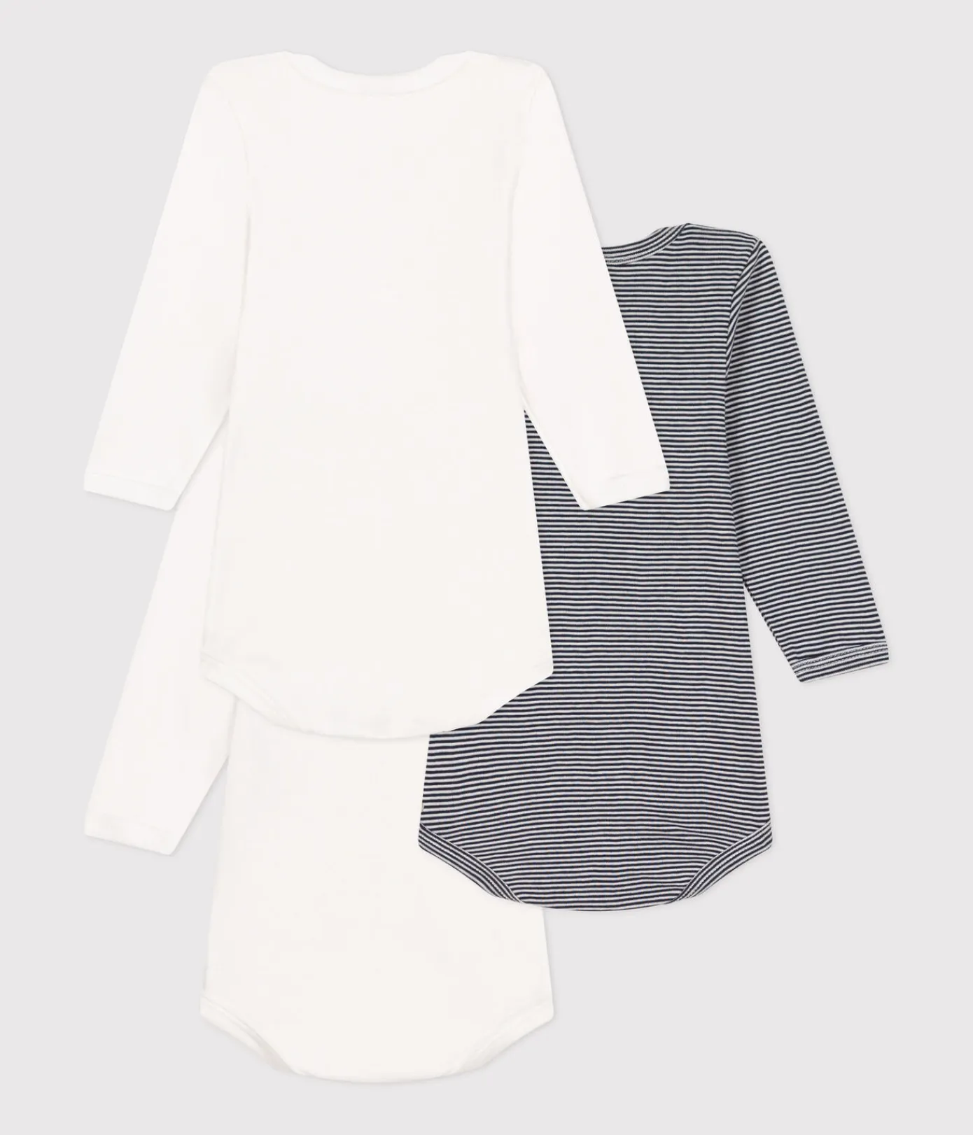 Petit Bateau Bodys*3er-Set langärmelige Bodys aus Baumwolle für Babys variante 1
