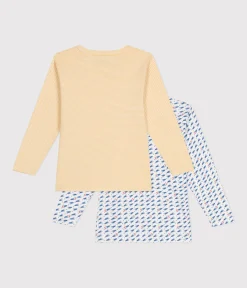 Petit Bateau Unterhemden, Tanktops|T-Shirts, Poloshirts, Hemden*2er-Set langärmelige Kinder-T-Shirts aus Baumwolle mit Raketen variante 1