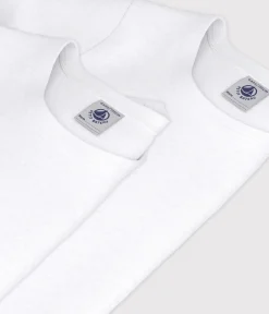 Petit Bateau Unterhemden, Tanktops|T-Shirts, Poloshirts, Hemden*2er-Set langärmelige weiße T-Shirts für Jungen variante 1