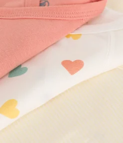 Petit Bateau Bodys|Newborn*3er-Set langärmelige Wickelbodys aus bedruckter Baumwolle variante 2