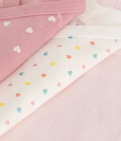 Petit Bateau Bodys|Newborn*3er-Set langärmelige Wickelbodys aus bedruckter Baumwolle variante 1