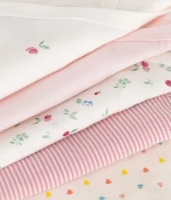 Petit Bateau Bodys|Newborn*5er-Set langärmelige Wickelbodys aus bedruckter Baumwolle variante 1