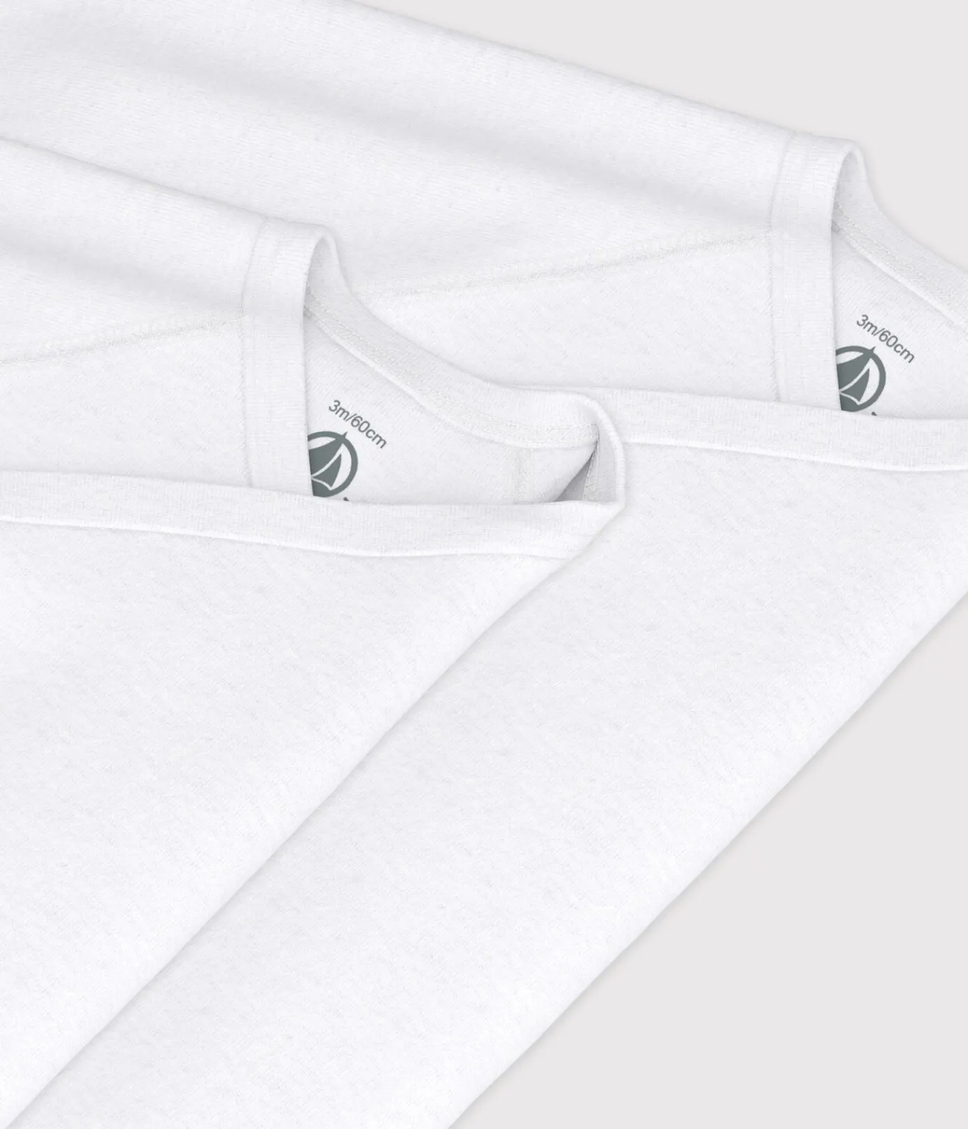 Petit Bateau Bodys|Newborn*2er-Set langärmelige Wickelbodys aus einfarbiger Baumwolle für Neugeborene variante 1