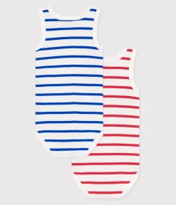 Petit Bateau Bodys*2er-Set ärmellose Baby-Bodys aus Baumwolle mit Streifen variante 1