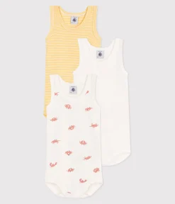 Petit Bateau Bodys*3er-Set ärmellose Baby-Bodys aus Baumwolle mit Krebs-Motiv variante 1