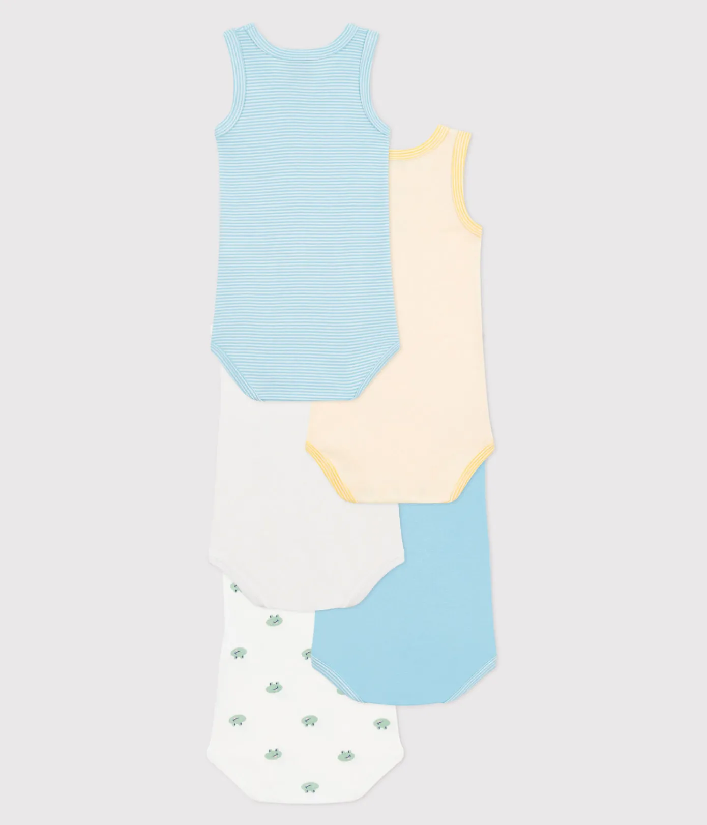 Petit Bateau Bodys*5er-Set ärmellose Baby-Bodys aus bedruckter Baumwolle variante 1
