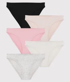 Petit Bateau Bhs, Slips, Bodys*5er-Set Slips aus Baumwolle für Damen Variante 3 PACK