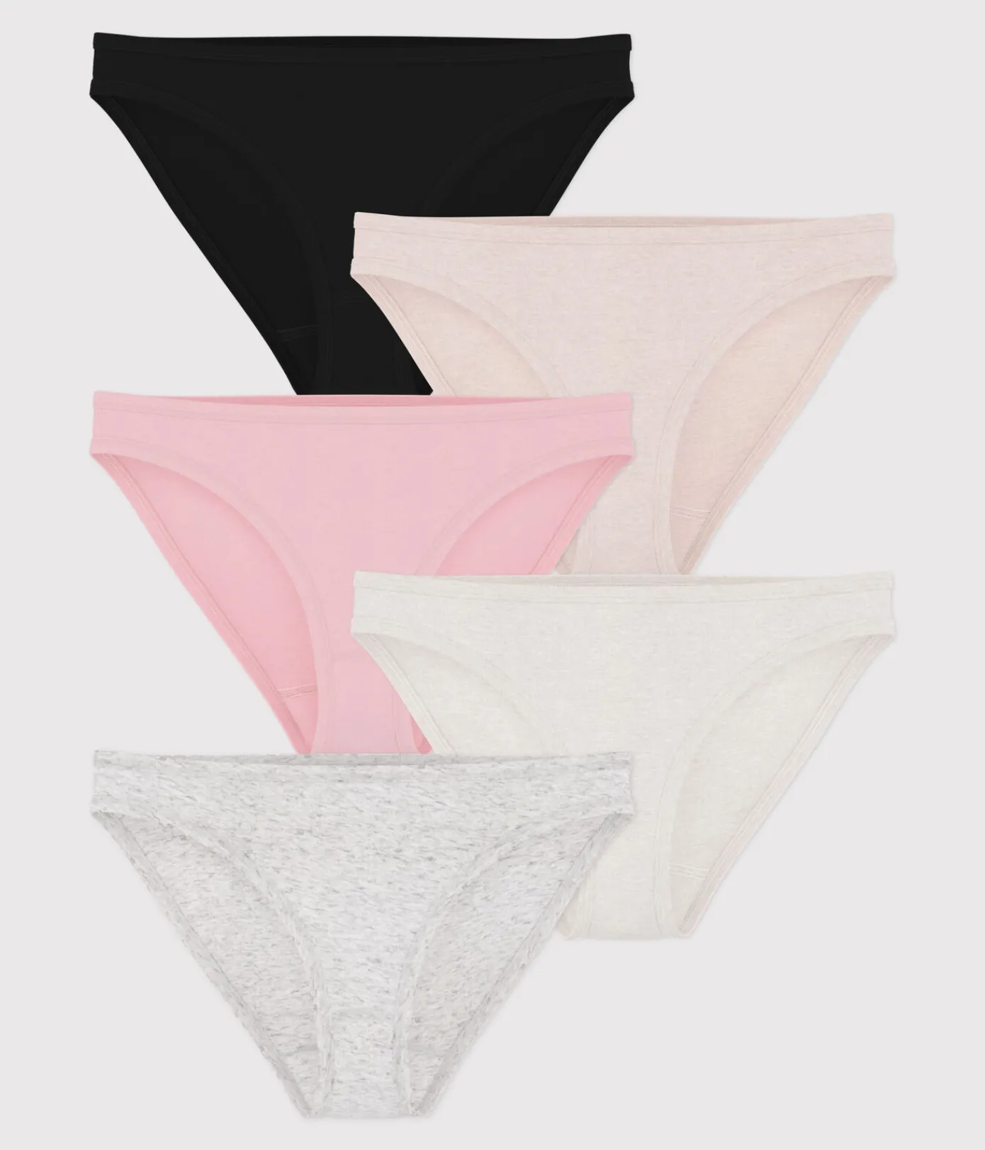 Petit Bateau Bhs, Slips, Bodys*5er-Set Slips aus Baumwolle für Damen Variante 3 PACK