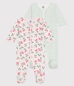 Petit Bateau Schlafanzüge, Strampler*2er-Set Strampler aus geblümter Baumwolle variante 1