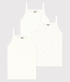 Petit Bateau Unterhemden, Tanktops|T-Shirts, Tops, Oberteile*3er-Set Trägerhemden aus Baumwolle mit Herzchen für kleine Mädchen variante 1