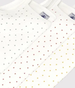 Petit Bateau Unterhemden, Tanktops|T-Shirts, Tops, Oberteile*3er-Set Trägerhemden aus Baumwolle mit Herzchen für kleine Mädchen variante 1