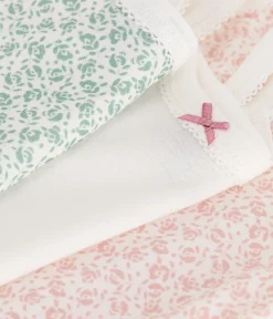 Petit Bateau Bodys*3er-Set Trägerstrampler aus Baumwolle mit Blumenmuster variante 1