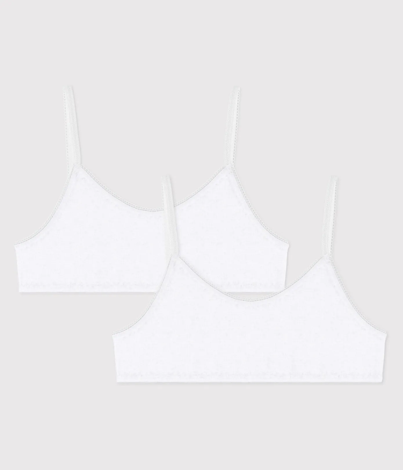 Petit Bateau Bustiers, Mädchen-Bhs*2er-Set weiße Bustiers für Mädchen variante 1