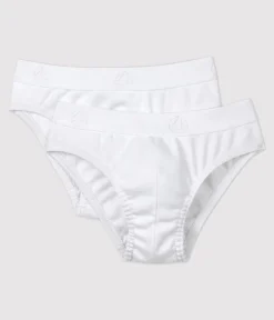 Petit Bateau Unterhosen, Boxershorts*2er-Set weiße Slips aus Baumwolle für Jungen variante 1