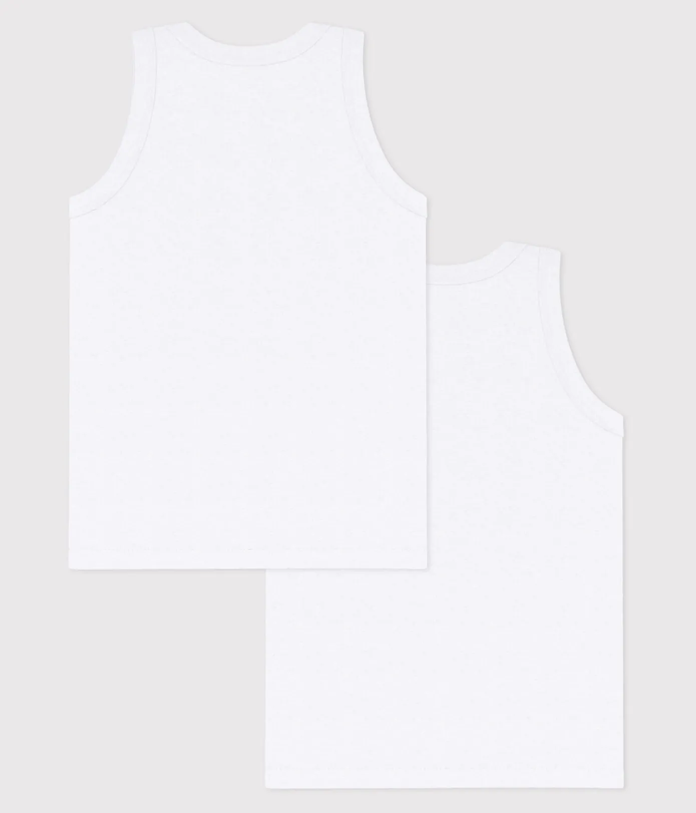 Petit Bateau Unterhemden, Tanktops|T-Shirts, Poloshirts, Hemden*2er-Set weiße Unterhemden für Jungen variante 1