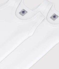 Petit Bateau Unterhemden, Tanktops|T-Shirts, Poloshirts, Hemden*2er-Set weiße Unterhemden für Jungen variante 1
