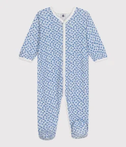 Petit Bateau Schlafanzüge, Strampler*Geblümter Baby-Strampler aus Baumwolle blau MARSHMALLOW/ INCOGNITO