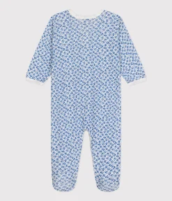 Petit Bateau Schlafanzüge, Strampler*Geblümter Baby-Strampler aus Baumwolle blau MARSHMALLOW/ INCOGNITO