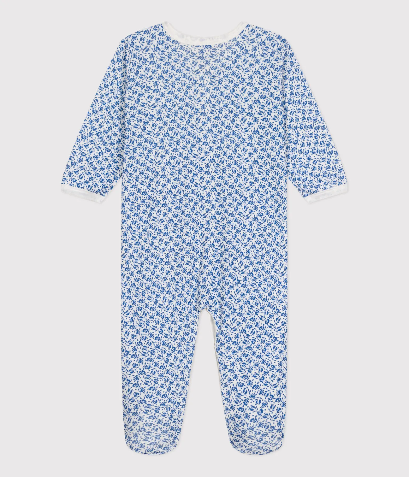 Petit Bateau Schlafanzüge, Strampler*Geblümter Baby-Strampler aus Baumwolle blau MARSHMALLOW/ INCOGNITO