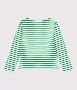 Petit Bateau Streifenshirts, Pullover, Cardigans*Geknöpftes Matrosenshirt aus Baumwolle Damen AVALANCHE/ PRADO